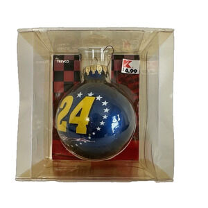 TREVCO NASCAR 2004 Jeff Gordon Glass Ball Christmas Ornament #24, In Box VTG